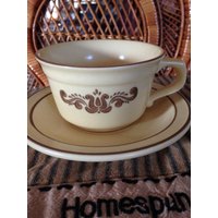 Pfaltzgraff Berühmte Schwere Keramik Geschirr Beige Braun Tulpe Muster Lcww von LooseChipsWoodWork