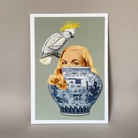 Original Analog Collage/Collage Auf Papier Unikat Vintage Recycling Bücher Und Zeitschriften Wanddekor Wohndekor von Loppislover