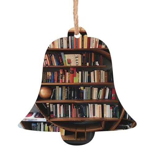 Lustige Bücherregal-Sammlung und Leiter-Druck, Weihnachts-Holzornamente, Weihnachtsbaum-Hängeornamente, Dekoration für Zuhause, Büro, Party Lustige Bücherregal-Sammlung und Leiter-Druck, Weihnachts-Holzornamente, Weihnachtsbaum-Hängeornamente, Dekoration für Zuhause, Büro, Party von Loppott