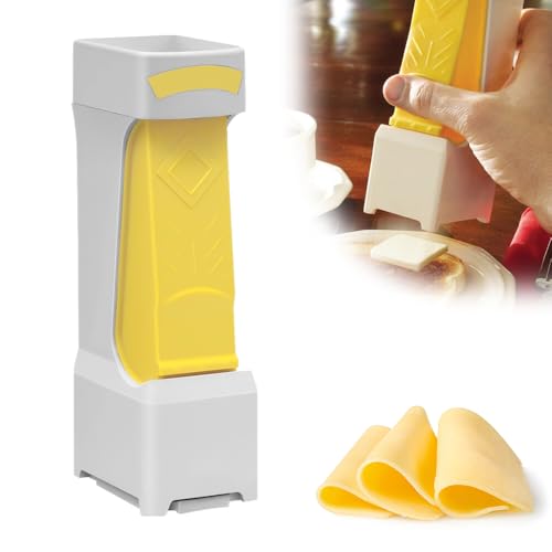 Lopreg One Touch Butter Cutter, Handlicher Butterschneider mit Edelstahlklinge, Wiederverwendbarer Butterschneider, Butterkäseschneider,One Click Butterspender für Käse und Brot (1) von Lopreg