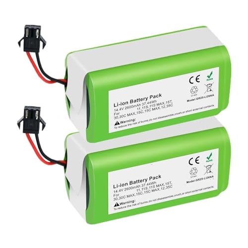 Loqawkmlc 14,4 V 2600 mAh Li-Ionen-Ersatzakku, kompatibel mit Ecovacs Deebot N79 N79S, Roboter-Staubsauger-Akku Loqawkmlc 14,4 V 2600 mAh Li-Ionen-Ersatzakku, kompatibel mit Ecovacs Deebot N79 N79S, Roboter-Staubsauger-Akku von Loqawkmlc