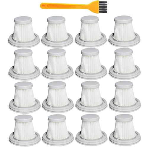 Loqawkmlc Hepa-Filter und Abdeckung, kompatibel mit Xiaomi SSXCQ01XY H13, handliche Staubsauger-Ersatzteile for Zuhause, Auto, Mini, kabellose Ersatzteile(16 Filter) von Loqawkmlc