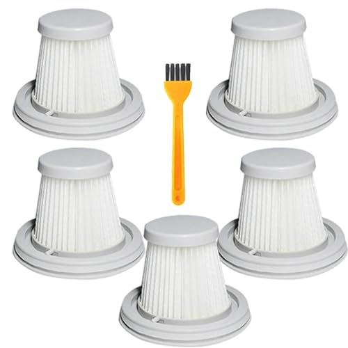 Loqawkmlc Hepa-Filter und Abdeckung, kompatibel mit Xiaomi SSXCQ01XY H13, handliche Staubsauger-Ersatzteile for Zuhause, Auto, Mini, kabellose Ersatzteile(5 Filter) von Loqawkmlc