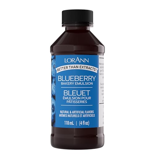 LorAnn Bakery Emulsion Blueberry/Heidelbeere Backemulsion Lebensmittelaroma Ideal zum Backen von Kuchen Keksen Plätzchen und für Füllungen wie Zuckerguss und Desserts - 118ml von LorAnn