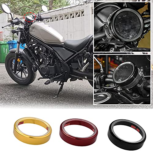 Motorrad Tacho-Ring Tachometer Trim Kompatibel mit Rebel 500 300 CMX500 CMX300 2017 2018 2019 2020 2021 2022 2023 2024 Geschwindigkeitsmesser Zierring Lünette Cover, Schwarz von Lorababer