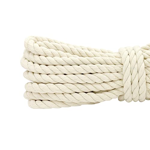 Baumwollseil Strick Seil Kordel Makramee Garn Baumwollkordel Makramee Regenbogen DIY Set Makramee Schnur (10mm(4M)) von LoraCraft