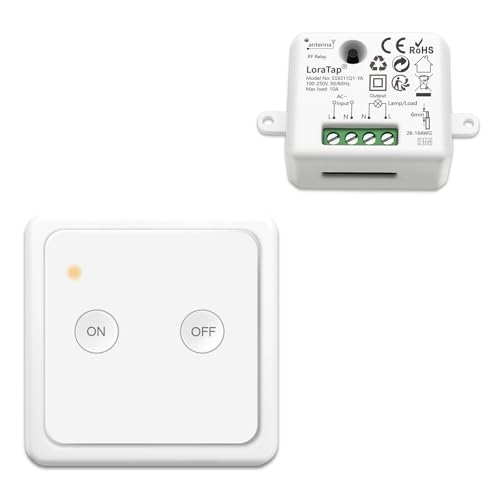 LoraTap Funkschalter Set + 1 Fernbedienung mit Wandhalterung + 1 Empfänger Modul SS9211Q1 LoraTap Funkschalter Set + 1 Fernbedienung mit Wandhalterung + 1 Empfänger Modul SS9211Q1 von LoraTap