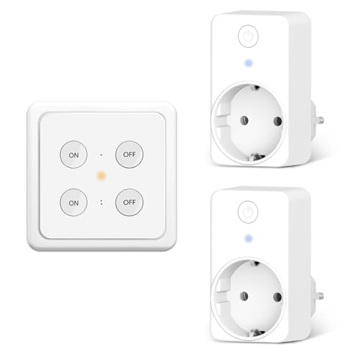LoraTap Funksteckdose Set 1 Wandhalterung + 1 Doppelfernbedienung + 2 Funksteckdose SP8412Q1 LoraTap Funksteckdose Set 1 Wandhalterung + 1 Doppelfernbedienung + 2 Funksteckdose SP8412Q1 von LoraTap