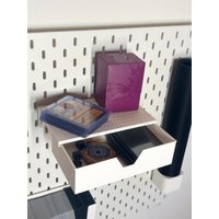 Ikea Skadis Regal Mit Schublade | Lorcanizer Tkg, Organisation Für Die Ikea Lochwand von Lorcanizer