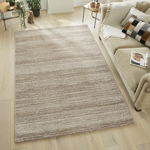 Lord of Rugs Somerset Teppich, moderner, traditioneller, weicher Plüschflorteppich für Wohnzimmer, Schlafzimmer, Flur, leicht zu reinigende Fläche (SOM101 Beige, 120 x 170 cm) von Lord of Rugs