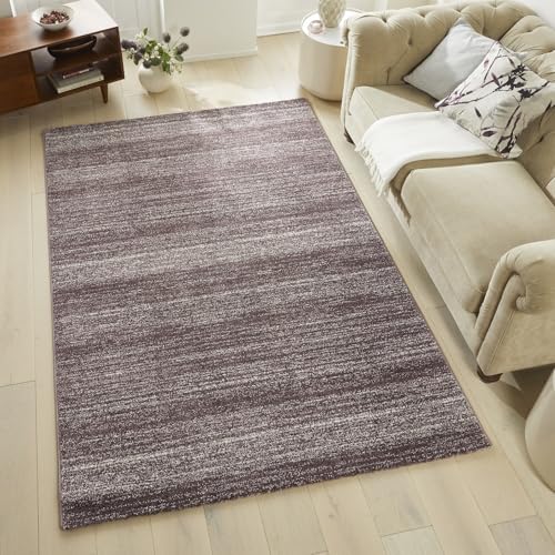Lord of Rugs Somerset Teppich, moderner, traditioneller, weicher Plüschflorteppich für Wohnzimmer, Schlafzimmer, Flur, leicht zu reinigende Fläche (SOM101 Pflaume, 120 x 170 cm) von Lord of Rugs
