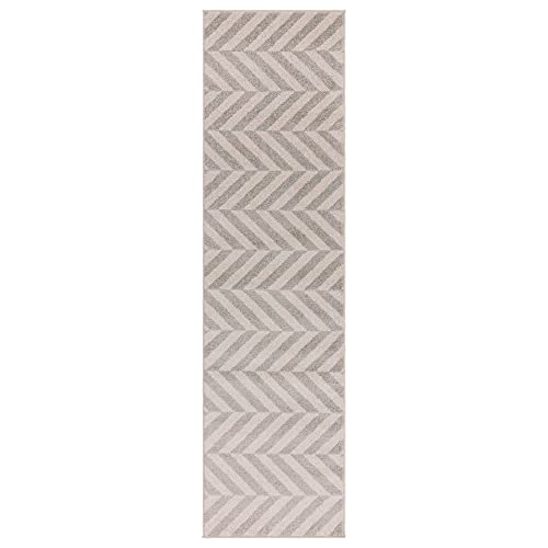 LordofRugs Muse MU07 Chevron, 66 x 240 cm, Grau von Lord of Rugs