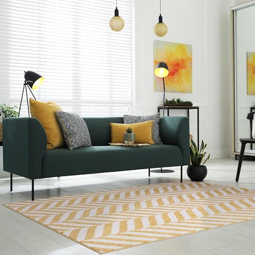 LordofRugs Muse MU08 Chevron, 120 x 170 cm, Gelb von Lord of Rugs