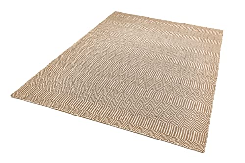 Sloan Fußmatte, geometrisch, handgefertigt, Flachgewebe, Baumwolle, 100 x 150 cm, Taupe Sloan Fußmatte, geometrisch, handgefertigt, Flachgewebe, Baumwolle, 100 x 150 cm, Taupe von Lord of Rugs