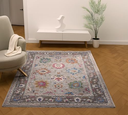Sojourn Teppich Modern Traditionelles Vintage Design Kurzflor Teppich für Wohn- & Esszimmer Flur Mehrfarbig Teppiche (Tor, 200 x 290 cm) von Lord of Rugs
