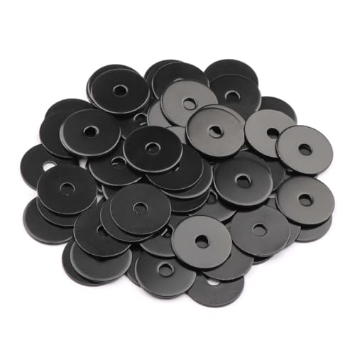 LordHardware Schwarze Kotflügel-Unterlegscheiben, 18–8 (304) Edelstahl, flache Kotflügelscheibe (#10 x 1) von LordHardware