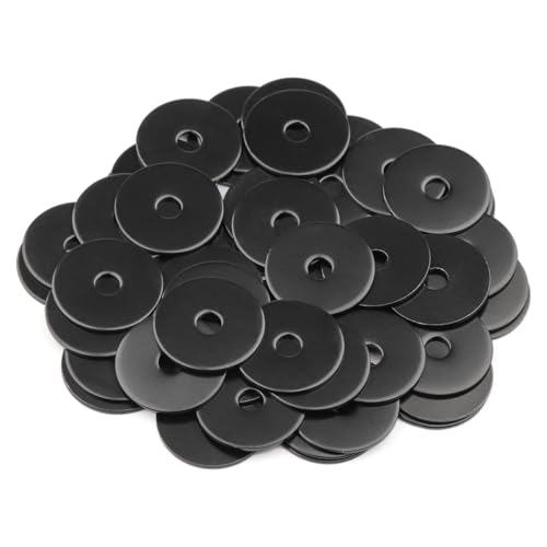 LordHardware Schwarze Kotflügelscheiben, 18–8 (304) Edelstahl, flache Kotflügelscheibe (1/4 Zoll x 1-1/4 Zoll) von LordHardware