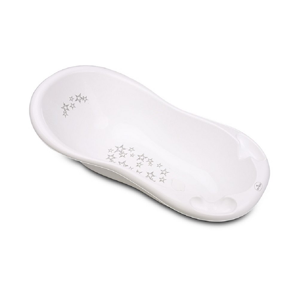 Lorelli Babybadewanne Baby Badewanne 100 cm, mit Anti-Rutsch-Matte, Wasserablauf, Ablagefächer von Lorelli