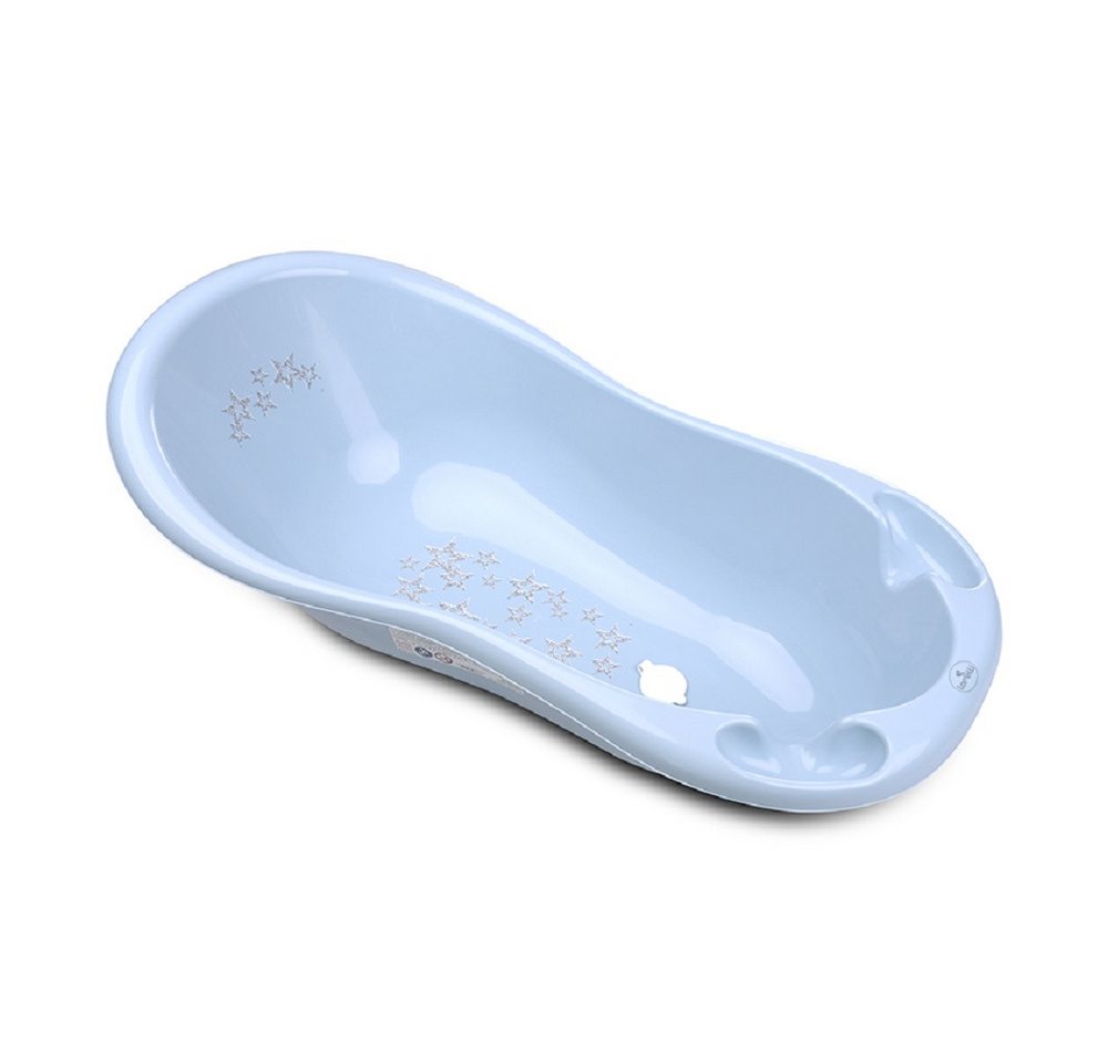Lorelli Babybadewanne Baby Badewanne 100 cm, mit Anti-Rutsch-Matte, Wasserablauf, Ablagefächer von Lorelli