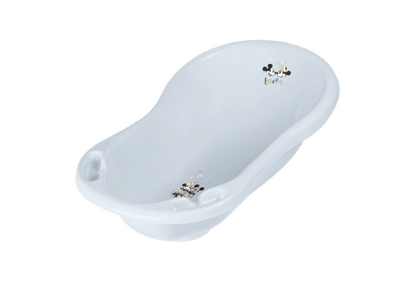 Lorelli Babybadewanne Babybadewanne Comic 84 cm, lang ergonomische Form Ablagefächer ab Geburt von Lorelli