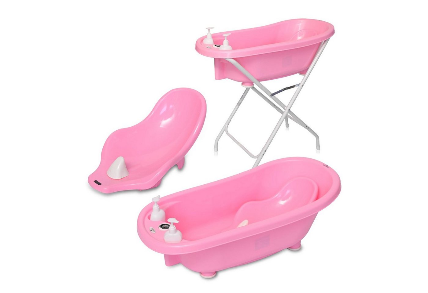 Lorelli Babybadewanne Babybadewannen-Set 88 cm, Babybadewanne 88 cm Badesitz Badewannenständer Ablauf von Lorelli