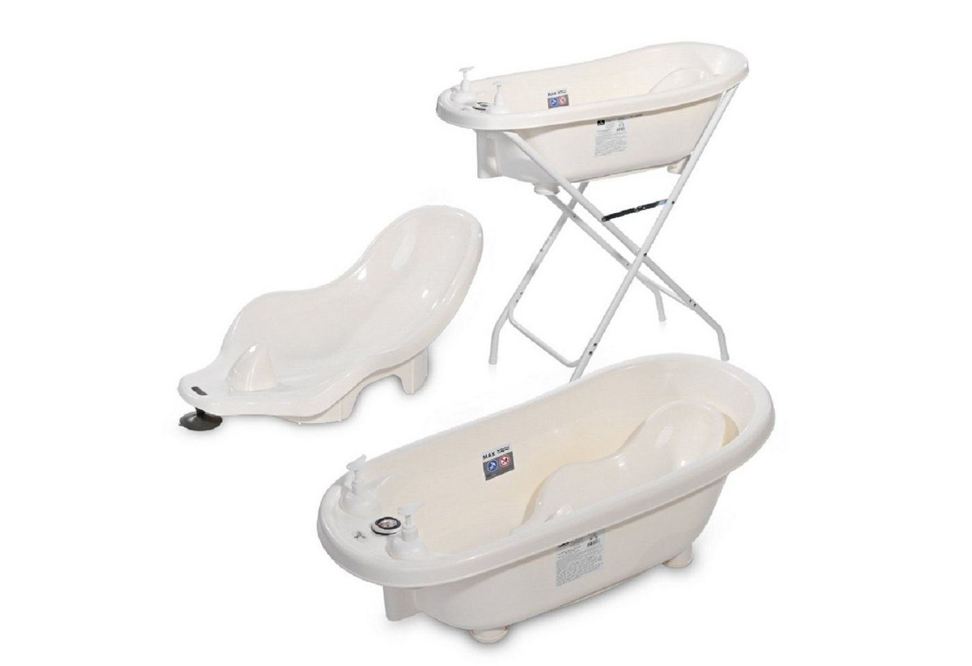 Lorelli Babybadewanne Babybadewannen-Set 88 cm, Babybadewanne 88 cm Badesitz Badewannenständer Ablauf von Lorelli