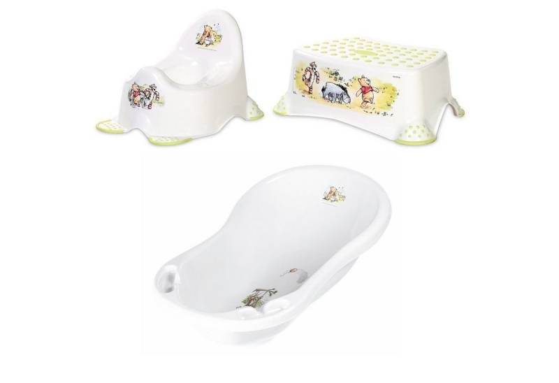 Lorelli Babybadewanne Comic-Set Babybadewanne, Töpfchen, Badhocker, ergonomisch, praktisch von Lorelli