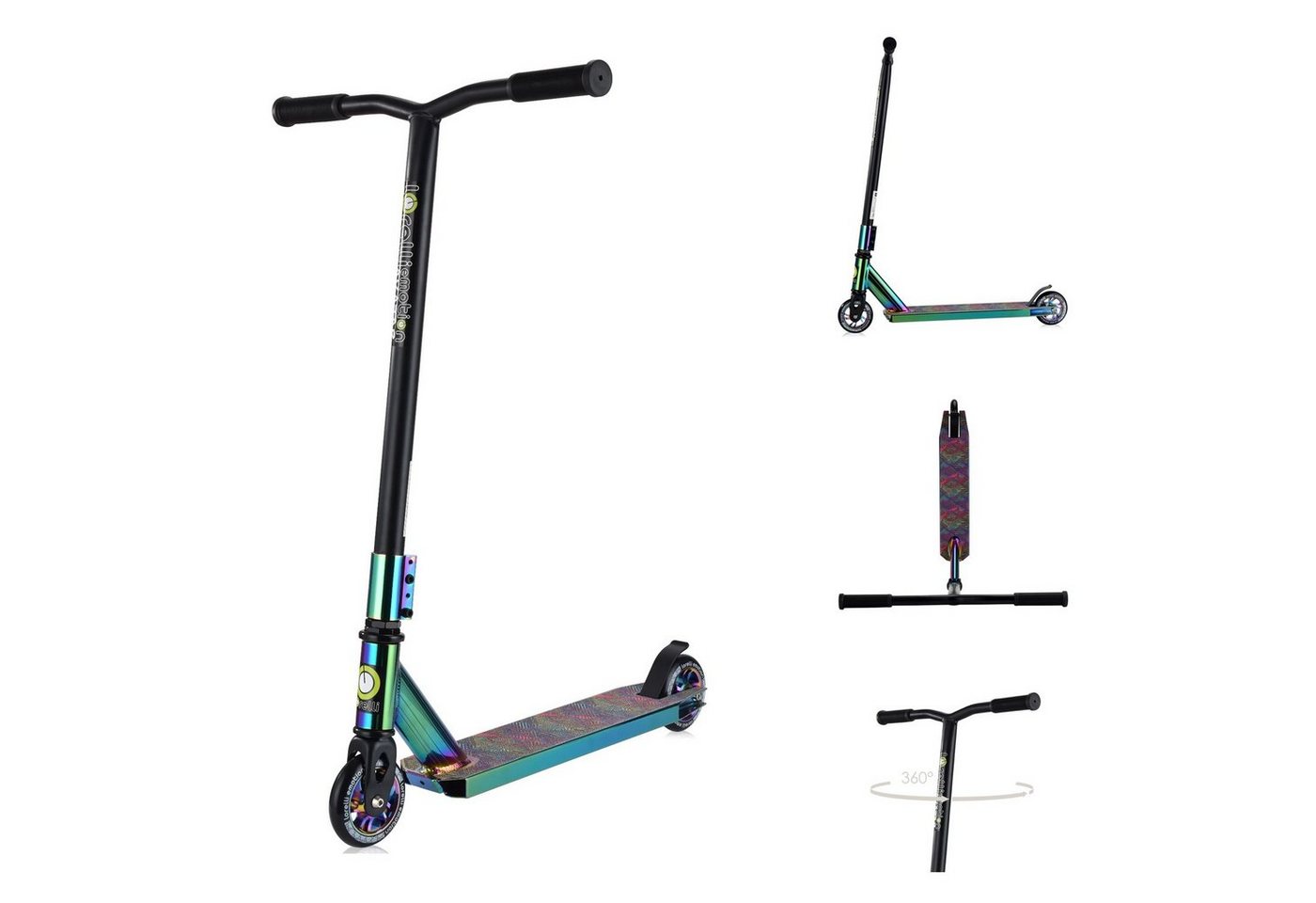 Lorelli Cityroller Kinderroller Avatar PU-Räder, 360 Grad drehbar Hinterradbremse Aluminium von Lorelli