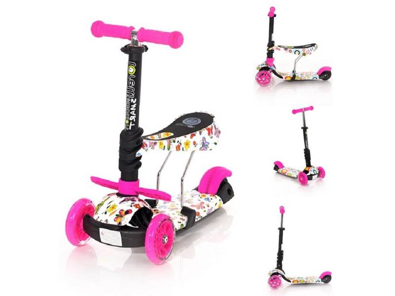 Lorelli Cityroller Kinderroller Smart 2 in 1, Smart PU Räder leuchten klappbar verstellbar von Lorelli