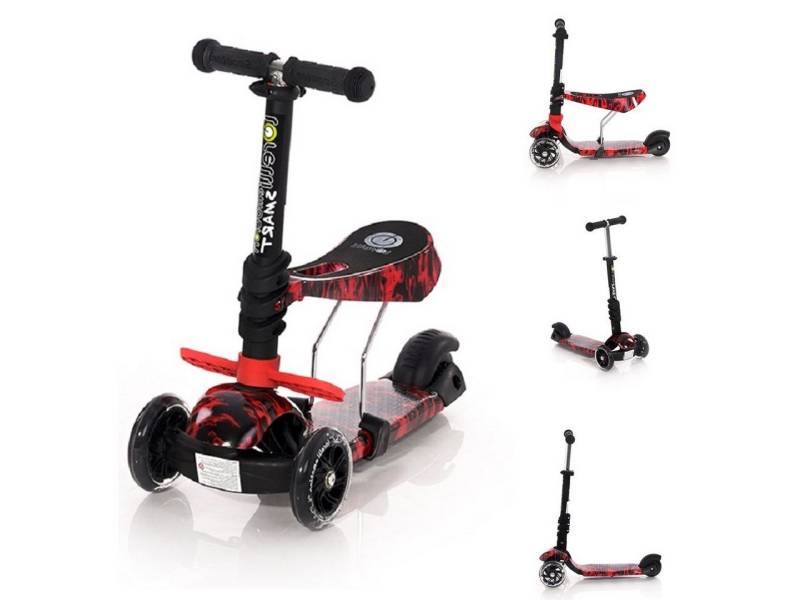 Lorelli Cityroller Kinderroller Smart 2 in 1, Smart PU Räder leuchten klappbar verstellbar von Lorelli