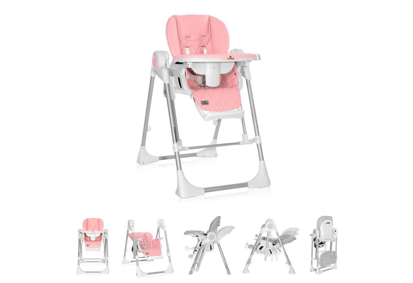 Lorelli Hochstuhl Kinderhochstuhl 2 in 1 Camminando, Babywippe verstellbar Schwingfunktion von Lorelli