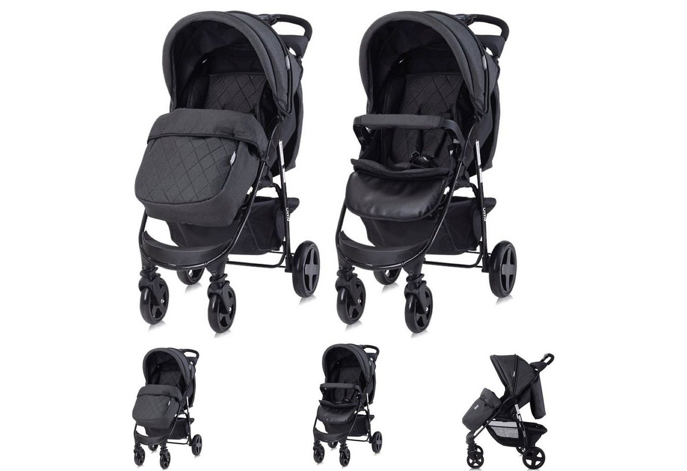 Lorelli Kinder-Buggy Kinderwagen Buggy Olivia, Zubehörbox, Fußabdeckung, verstellbar, Korb von Lorelli