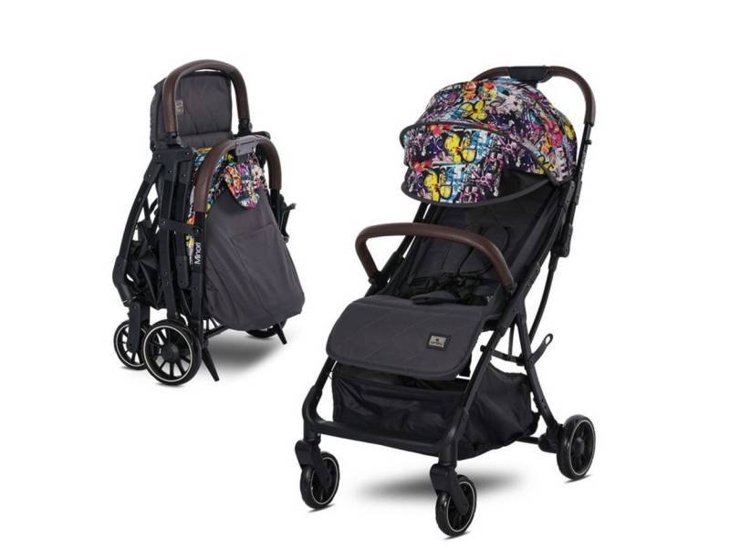 Lorelli Kinder-Buggy Kinderwagen Minori faltbar, PU-Räder Getränkehalter Fußabdeckung von Lorelli