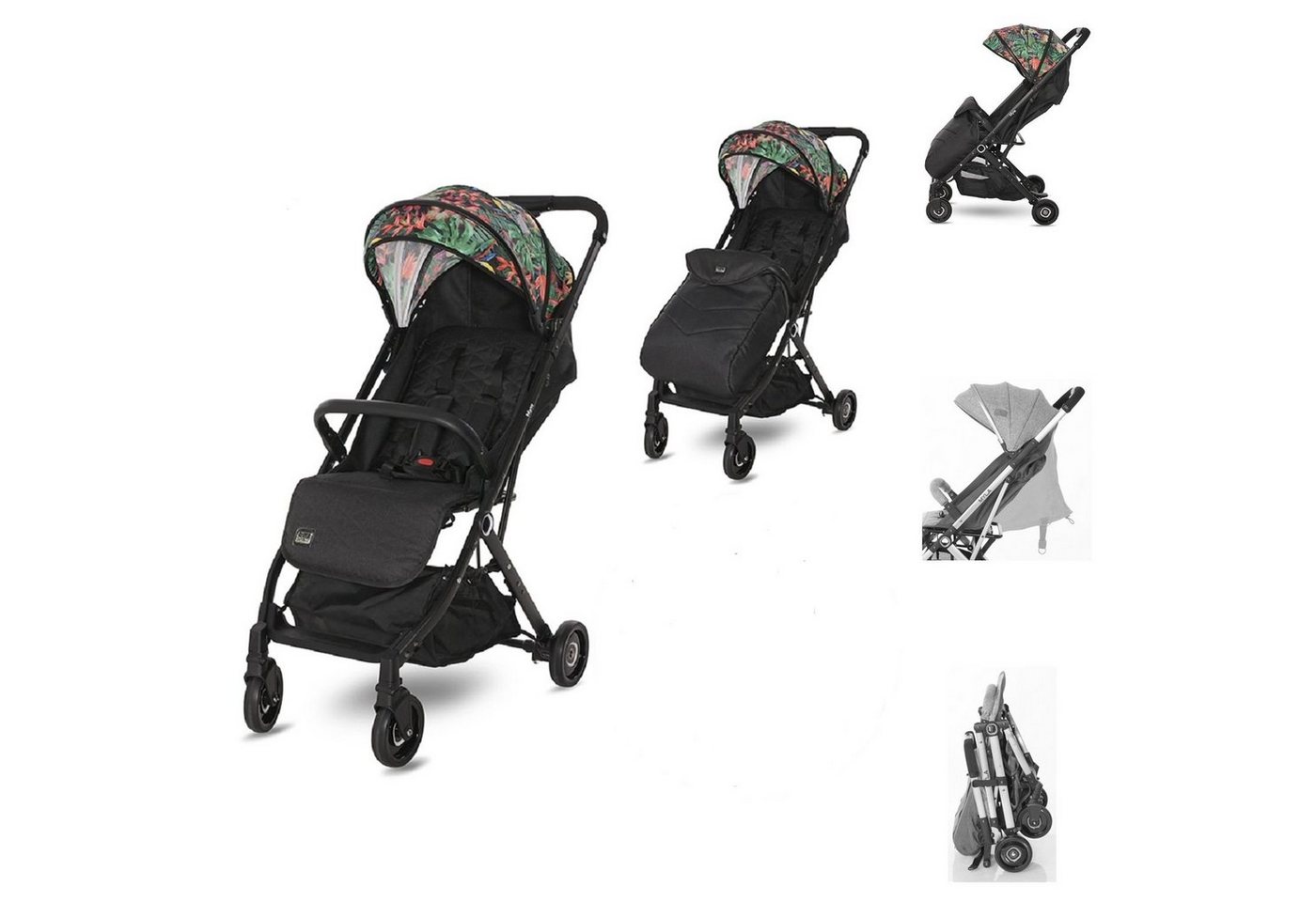 Lorelli Kinder-Buggy Kinderwagen Myla, Aluminiumrahmen Korb Fußsack klappbar mit Zusatzgriff von Lorelli