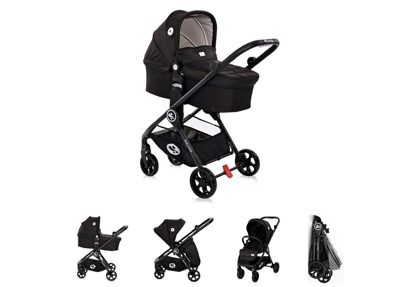 Lorelli Kombi-Kinderwagen Kombikinderwagen 2 in 1 Patrizia, Babywanne, Sportsitz, Sitz umkehrbar von Lorelli