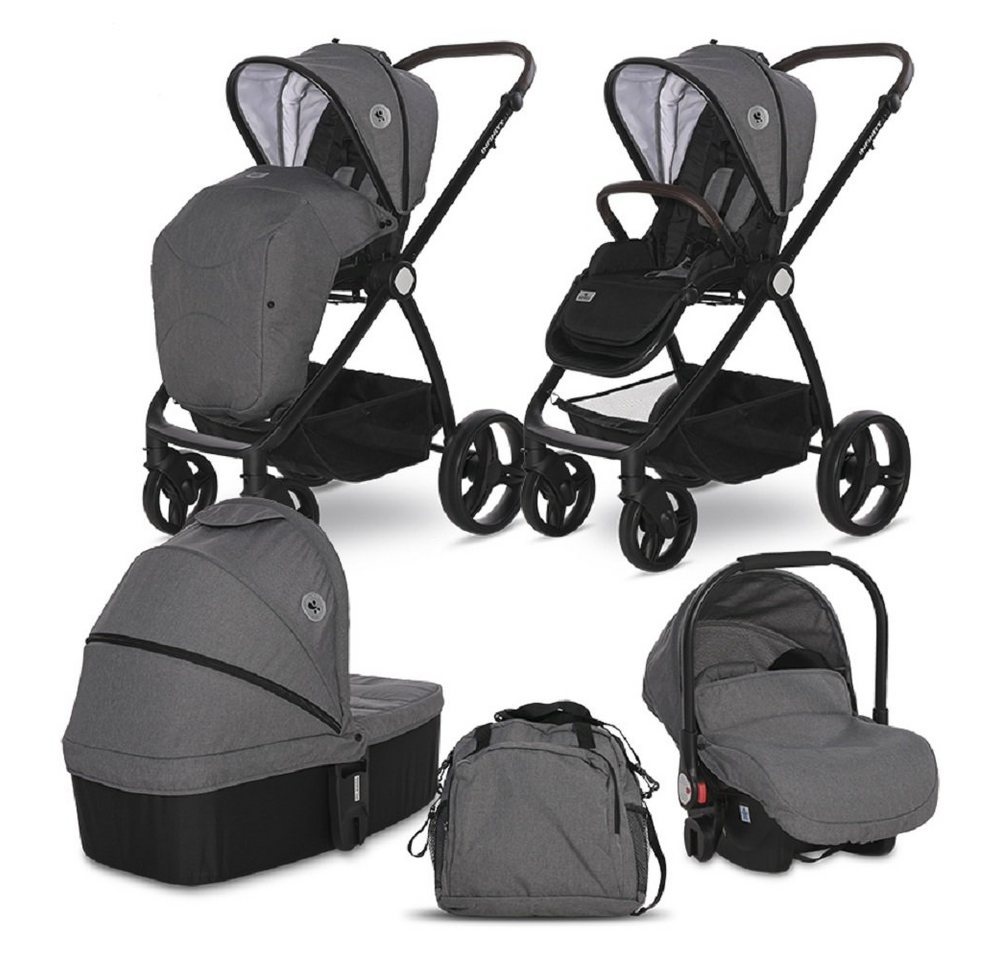 Lorelli Kombi-Kinderwagen Kombikinderwagen Infinity 3in1, Babyschale Babywanne Sportsitz bis 22kg von Lorelli