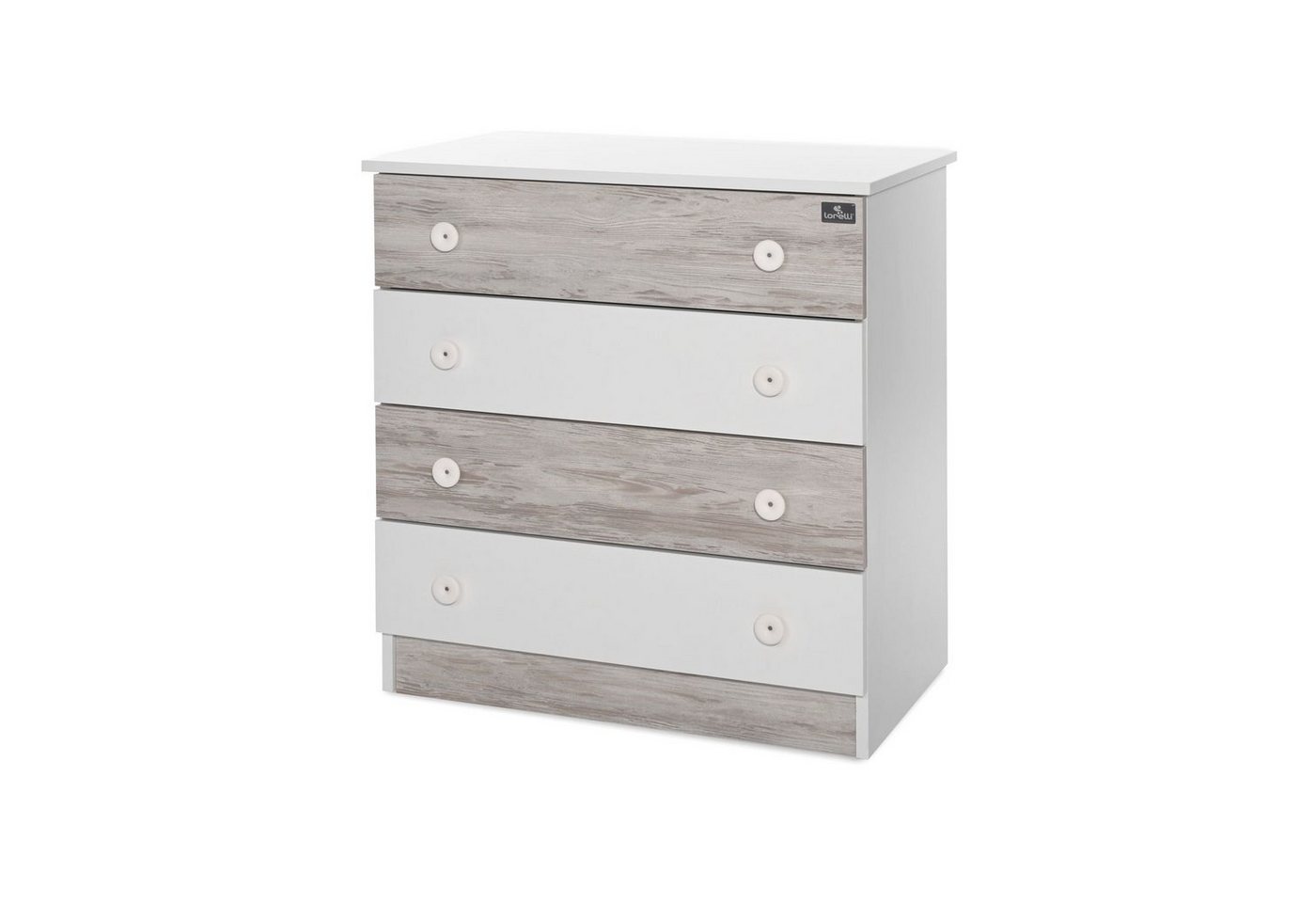 Lorelli Kommode Kommode Dresser, 81 x 50 x 86 cm, 4 große Schubladen, schnelle Montage von Lorelli