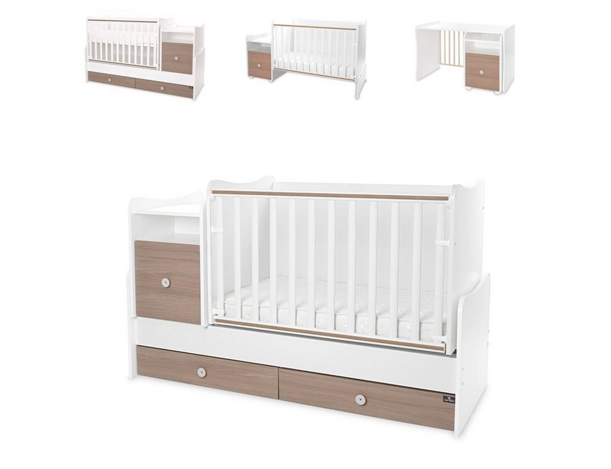 Lorelli Komplettbett Babybett Trend Plus 70x160cm, Schreibtisch Kinderbett Schubladen Kommode Lorelli Komplettbett Babybett Trend Plus 70x160cm, Schreibtisch Kinderbett Schubladen Kommode von Lorelli