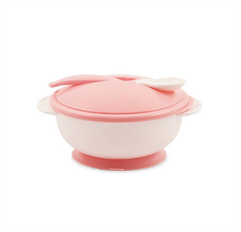 Lorelli Aufbewahrungsschüssel Kinderschüssel mit Löffel, Kunststoff, (1-tlg), Essschale Saugnapf am Boden rutschfest Deckel von Lorelli