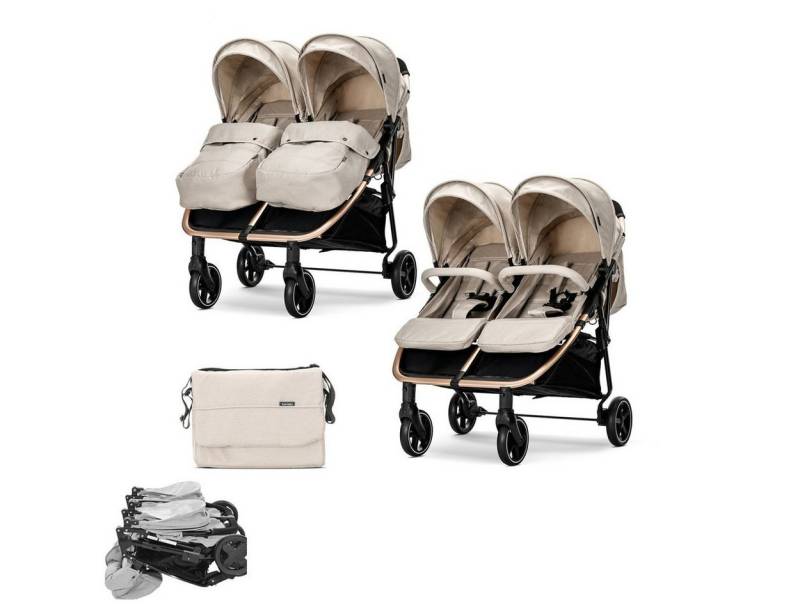 Lorelli Zwillings-Kombikinderwagen Geschwisterkinderwagen Duo, klappbar verstellbar Fußabdeckung Wickeltasche Lorelli Zwillings-Kombikinderwagen Geschwisterkinderwagen Duo, klappbar verstellbar Fußabdeckung Wickeltasche von Lorelli