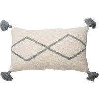 Lorena Canals - Gestricktes Kissen Little Oasis, 25 x 40 cm, natur / grau von Lorena Canals