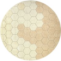 Lorena Canals - Honeycomb waschbarer Teppich, Ø 140 cm, ivory / vanilla / golden Lorena Canals - Honeycomb waschbarer Teppich, Ø 140 cm, ivory / vanilla / golden von Lorena Canals