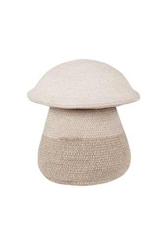 Lorena Canals Korb Mama Mushroom 97% Baumwolle 3% andere Fasern -Natur, Leinen, Boden braun- 33x38 cm von Lorena Canals