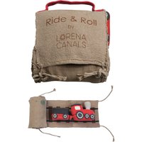 Lorena Canals - Ride & Roll Spielset, Zug, braun / rot (2er-Set) von Lorena Canals