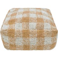 Lorena Canals - Vichy Pouf, 40 x 40 cm, honey von Lorena Canals