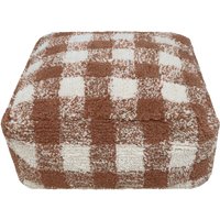 Lorena Canals - Vichy Pouf, 40 x 40 cm, toffee von Lorena Canals