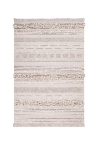 Lorena Canals Waschbarer Teppich Air Dune White Recycling-Baumwolle -Beige- 170x240 cm von Lorena Canals