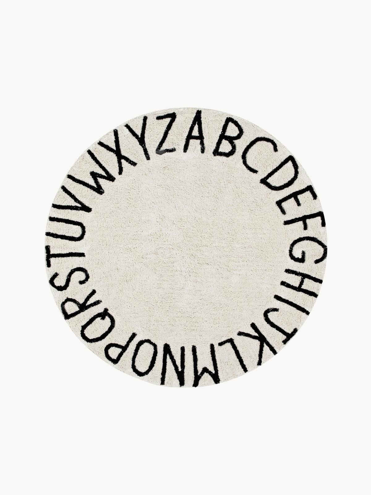 Runder Teppich ABC mit Buchstaben Design von Lorena Canals