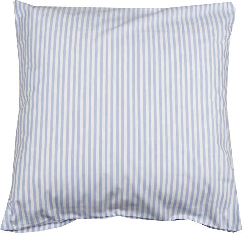Lorena Mako Batist Kissen Bezug Basel Mini Streifen Hellblau, 80x80cm, 100% Baumwolle Lorena Mako Batist Kissen Bezug Basel Mini Streifen Hellblau, 80x80cm, 100% Baumwolle von Lorena Textil