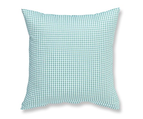 Lorena Mako-Batist Kissen Bezug Basel Minikaro (großes Karo 0,5cm) (Grün, 40 cm x 60 cm) von Lorena Textil